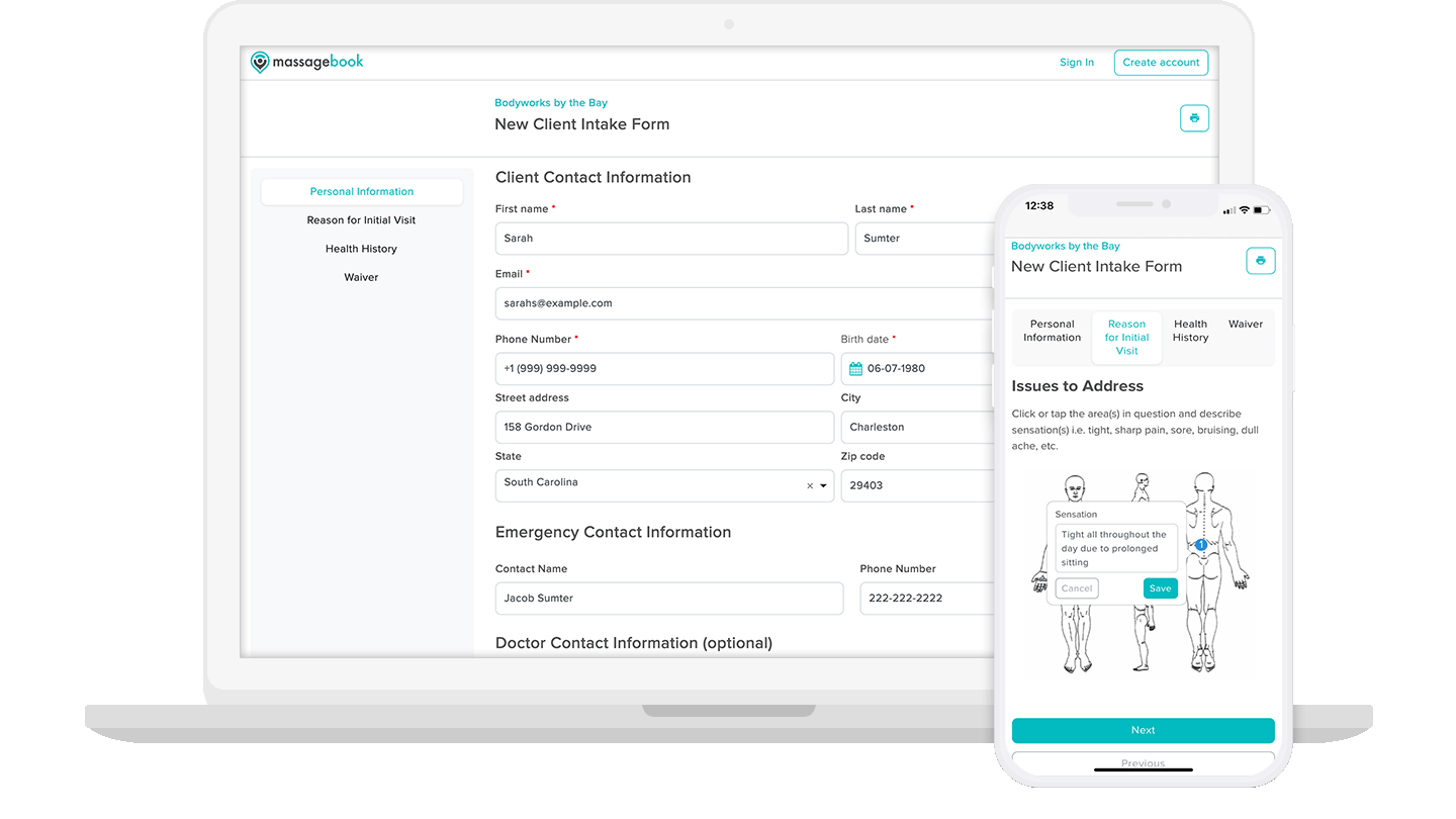 Massage Therapy Client Intake Forms | MassageBook massage-therapy-client-intake-forms-massagebook